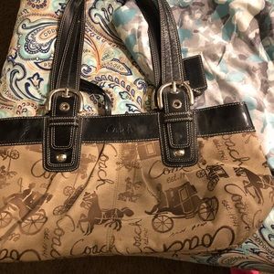Brown coach bag